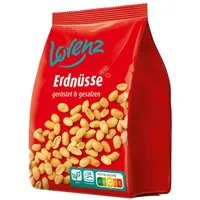 LORENZ Knabberei, Lorenz Erdnüsse geröstet und gesalzene Erdnusskerne Snack 1000g