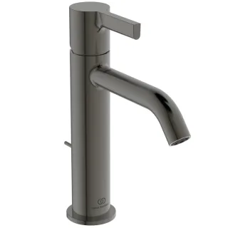 Ideal Standard Waschtischarmatur Joy Grande Ausladung 135mm mit Ablaufgarnitur Magnetic Grey, BE278A BE278A5