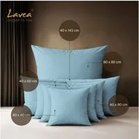 Lavea Kissenbezug 2er Set 100% Baumwolle flauschig, Jasmin, Kissenhülle, Kissenbezüge, (2 Stück), pflegeleicht, langlebige Qualität, mit Reißverschluss