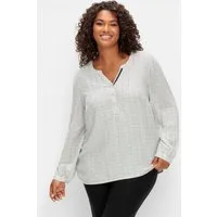 Sheego Klassische Bluse Tunika Langarm (2-tlg)