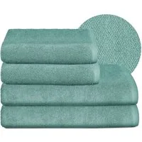 Beautex Handtuch Set, Premium Frottier Sets, 100% Baumwolle 550g/m², Multischlaufen-Optik, Frottier, saugstark, weich, flusenfrei, schnelltrocknend, schadstoffgeprüft