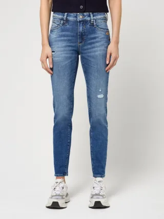 GANG Damen Jeans 94ANNA - relaxed fit Jeans midblue worn