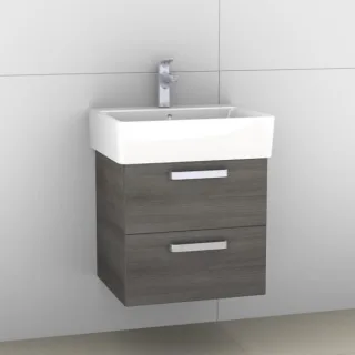 Artiqua 412 Waschtischunterschrank für Connect Cube E7139, Graphit Struktur quer, 412-WU2L-I29-7070- 412-WU2L-I29-7070-401