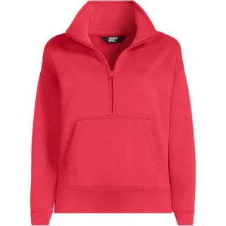 Sweatshirt SERIOUS SWEATS mit Reißverschluss in Plus-Größe für Damen, Damen, size: plus, Blau, Baumwoll-Mischung/Polyester-Mischung, by Lands' End