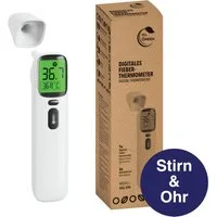 IEA Green Infrarot-Fieberthermometer kontaktloses Fieberthermometer AOJ-20A, FSC Verpackung, 1-tlg., für Babys/Kinder/Erwachsene, Stirn & Ohr, Farbwarnsystem