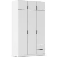 rauch Kleiderschrank Drehtürenschrank Schrank Garderobe Ankleide Schlafzimmer LAGOA (3 verschiedene Ausstattungen BASIC/CLASSIC/PREMIUM (inkl. SOFT-CLOSE) mit geräumigen Schubladen, optional mit Aufsatz MADE IN GERMANY