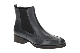 H?gl 2913 Damen Stiefeletten nightblue Echtleder Memory Foam Blockabsatz