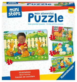 Ravensburger ministeps 4169 - Mein allererstes Puzzle: Streichelzoo [4-5 Teile]