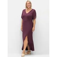 Sheego Strandkleid Jerseykleid Kurzarm