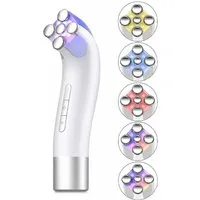 COOL-i ® Gesichtsmassagegerät Multifunktionales RF-EMS-LED Beautygerät,Gesichts- & Halsmassage, Wärmepflege, Lichtpflege, kabellos & wiederaufladbar