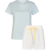 By Louise Shorty Sleep Chic (Set, 2 tlg., 2-teilig) Damen Pyjama Shorty Kurzarm Baumwolle Sommer