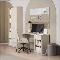Lomadox Jugendzimmer-Set FIER-129, (Sparset, 2-tlg., Mehrzweckschrank Schreibtisch), kaschmir mit Eiche, grifflos