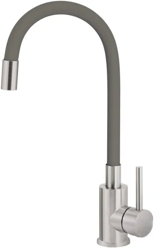 Neuesbad Spültischarmatur mit FLEXIBLE Auslauf, Edelstahl-Anthrazit NB1DEBOCT7201