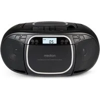 Medion® Kassetten Player (An/Aus Anzeige, Audiokassetten, AUX-Eingang, Batteriebetrieben, CD-Player, CD-R-Wiedergabe, CD-RW-Wiedergabe, FM-Radio, Digitalanzeige, Kassettenwiedergabe, USB, Tragbar, Stereo, Radio, MP3 CD-Wiedergabe, On/Off Switch, MW/U