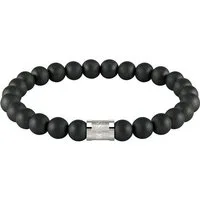 BOSS Armband Schmuck Edelstahl Armschmuck Beadarmband BEADS FOR HIM, mit Onyx
