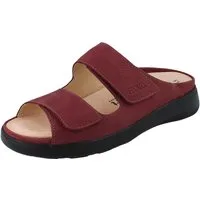 Finn Comfort FINN COMFORT Flores-Soft Damen Pantolette rot Nubukleder - Größe: 42 Pantolette Wechselfußbett