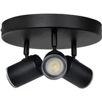 EGLO Deckenspot CONSUMA 1 Spotlampe - Stahl - GU10 - 3X5W - IP44, ohne Leuchtmittel, Wandleuchte, Wandspot, schwenkbar, Strahler, H13 x Ø25 cm
