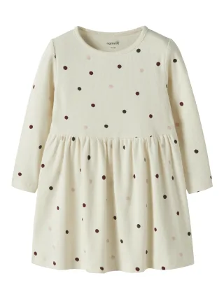 NAME IT - NMFNUTTI LS DRESS NOOS Antique White - Gr. - 86