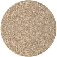vidaXL Teppich Teppich ZIZUR Ø 200 cm Jute-Optik Indoor und Outdoor, Runde