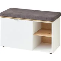 Innostyle Schuhschrank Bari Schuhbank inkl. Sitzkissen, BxHxT 78x50x38 cm (1-St) 1 türig, 4 Fächer, Softclose, ABS Kantenschutz