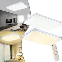 FIVMEN LED Deckenleuchte Deckenlampe 72W Dimmbar Lampe mit Fernbedienung, LED fest integriert, 2800K-6000K, Rechteck
