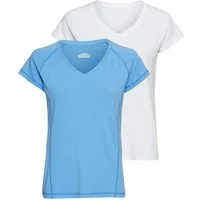 FAYN SPORTS Funktionsshirt Double Pack Essential (2er-Pack) Kurzarm, lockere Passform, unifarben, V-Ausschnitt