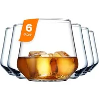 Pasabahce Gläser-Set Allegra Whiskeyglas, 6-tlg., Glas, ideal für Whisky, Rum & Digestifs, 345ml, 6er Set