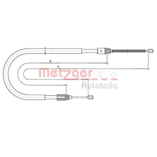 Metzger Handbremsseil hinten Renault Megane 1