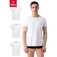 Burnell & Son Unterhemd T-Shirt Business mit Kurzarm und Rundhals für Herren aus Baumwolle (Packung, Set, Spar-Pack, Spar-Packung, Spar-Set, 3-St., 3er-Pack) Feinripp, extra lang
