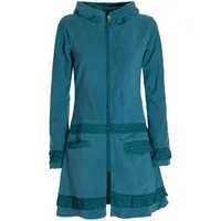 Vishes Kurzmantel Lange Fleecejacke Fleecemantel Übergangsjacke ECO-Fleece Goa, Hippie, Elfen Style