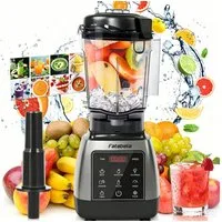 7MAGIC Standmixer Pulsfunktion, Timer, 5 intelligentes Programm Smoothie Maker, 2000 W, max. 28.000 U/min Hochleitungsmixer mit Touchpanel LED Display