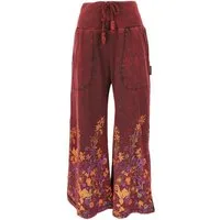 Guru-Shop Relaxhose Palazzohose, Boho Baumwollhose, Hippiehose mit.. alternative Bekleidung
