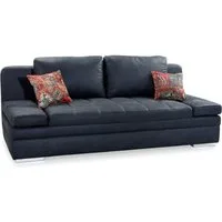 luma-home Schlafsofa 15118, mit Bettkasten B200/T100/H84 cm, Liegefläche 148x200 cm, Armlehnen verstellbar, Bettfunktion, attrakt.Steppung, Mikrofaser Antikleder-Optik Anthrazit