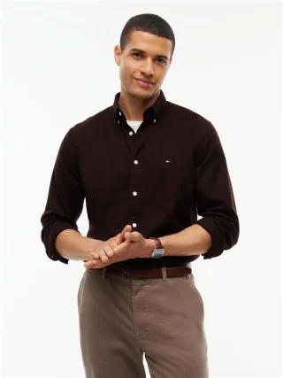 FLEX FLANNEL SOLID RF SHIRT Chocolate - Gr. - L
