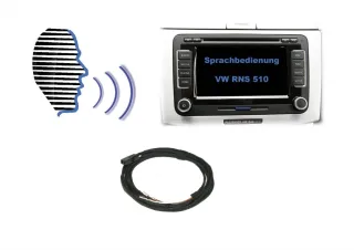 Original Kufatec Kabel Nachrüst-Set SDS Sprachbedienung für VW RNS 510