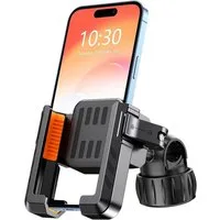 AURIVION Smartphone-Halterung 360° Motorrad Handyhalterung für 4,7–7 Zoll Smartphones, (bis 7 Zoll, Set, 2-tlg., Motorhalterung für Smartphone sicher & flexibel montierbar, Fahrrad Lenker Halterung universal stabil & rutschfest)
