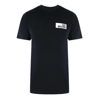 Schwarzes T-shirt Mit Moschino-blocklogo