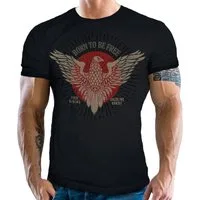 GASOLINE BANDIT® T-Shirt für Biker, Racer: Born to be Free