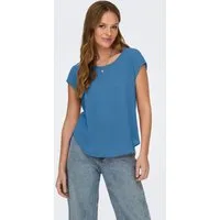 ONLY Kurzarmbluse ONLVIC – feminines Blusenshirt in lockerer Form Materialmix, regular fit