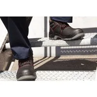 Qualitex Workwear S3-Arbeitsschuh aus echtem Leder Sicherheitsschuh (2-tlg) Schnürstiefel -Fusschutz rutschfest mit Stahlkappe
