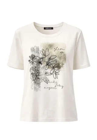 FRANK WALDER - Shirt COOL MATCHA mit dekorativem Druck - Gr. - 40