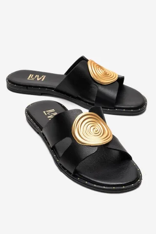 Nolita Leder-Slide-Sandale