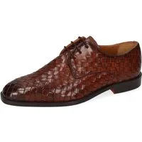 Melvin & Hamilton Stefano 9 Leder-Derby Schuhe für Herren Schnürschuh Flache Absätze, Echtes Leder, Von Hand geflochten