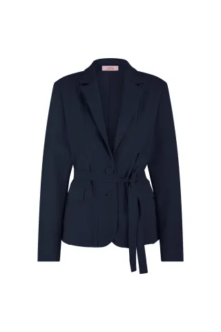 Studio Anneloes - Elin bonded blazer dark blue - Gr. - XS