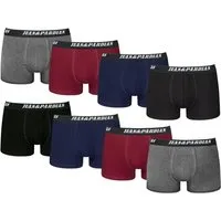 Jean&Pardian Boxershorts für Herren aus Baumwolle im 8er & 12er Pack - Retroshorts Unterhosen (Unterwäsche Spar-Set, 8-St., 8er Pack) mit Komfortbund, Logodruck - ohne kratzenden Zettel