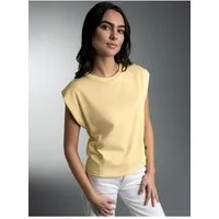 Trigema T-Shirt TRIGEMA T Shirt mit modischen Falten (1-tlg)