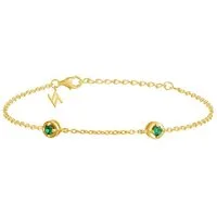 NANA KAY Armband Delicate Touch, mit grünem Stein