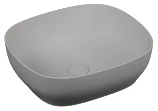 VitrA Outline Aufsatzschale rechteckig 46 x 41 cm CERAFINE Sanitärkeramik Steingrau,5994B476-0016 5994B476-0016