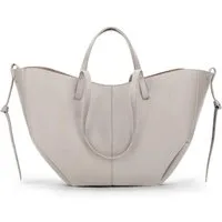 LuxusKollektion Henkeltasche Elegante Große Tote Bag Kunstleder Handtasche Damen Grau Henkeltasche