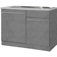 wiho Küchen Spülenschrank Chicago 110 cm breit, inkl. Tür/Sockel für Geschirrspüler